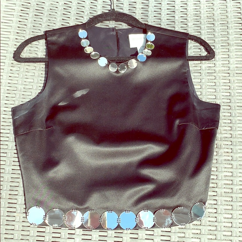 Hugo Buscati size 8 mirror crop top